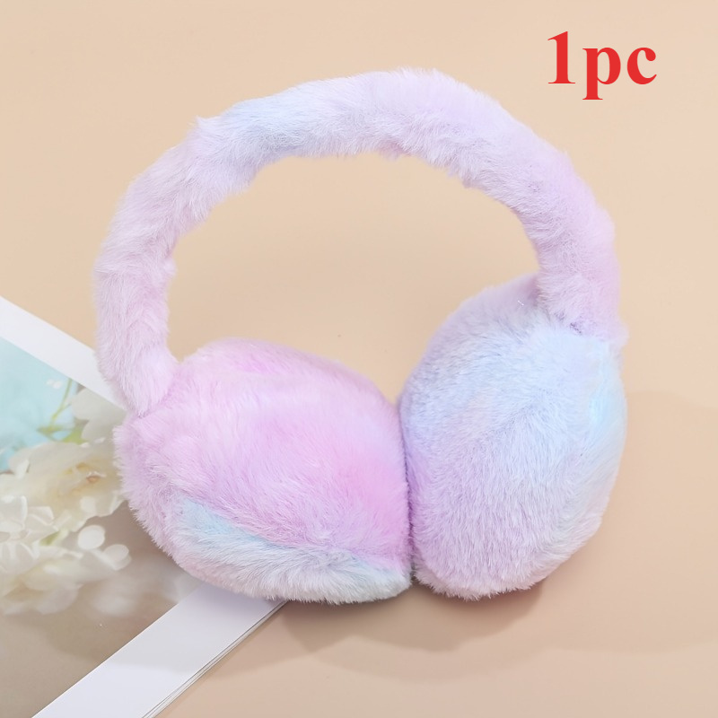 

1pc-Couvre-oreilles en Peluche Tie Dye Confortables pour l'Hiver - Protection contre , Chaleur, - Idéal pour , le Snowboard et les Sports d'Hiver