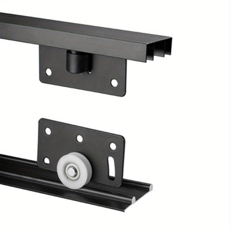 1 Set Sliding Door Hardware Kit, Heavy-duty Mobile Door Rollers For Wardrobe, Shop, Restaurant - No Power Required
