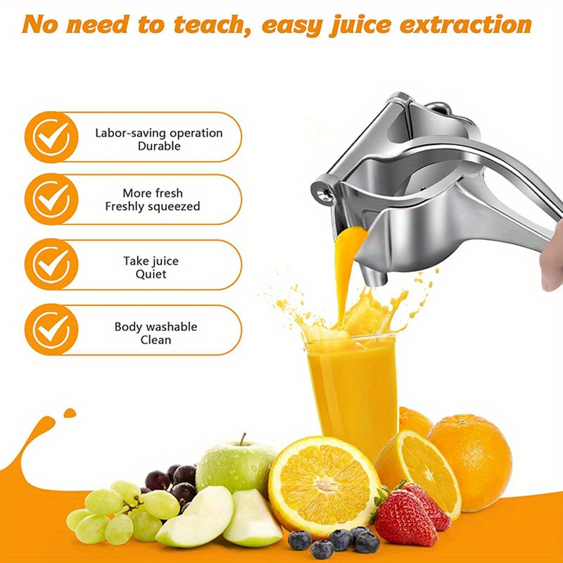 stainless steel manual citrus juicer heavy duty hand press squeezer for orange lime grapefruit   juice extractor juice maker presser details 6