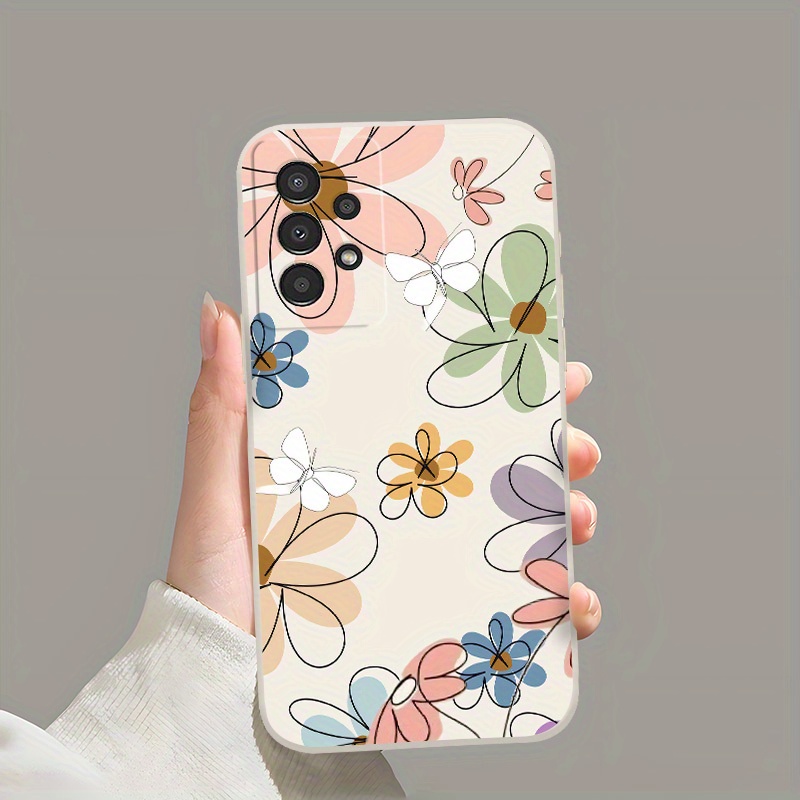 TEMU Creative Durable Phone Case For Galaxy A04 A04s A05 A05s A06 A13 A14 A15 A16 A22 A23 A24 A25 A32 A33 A34 A35 A52 A52s A53 A54 A55 5g Cream Color