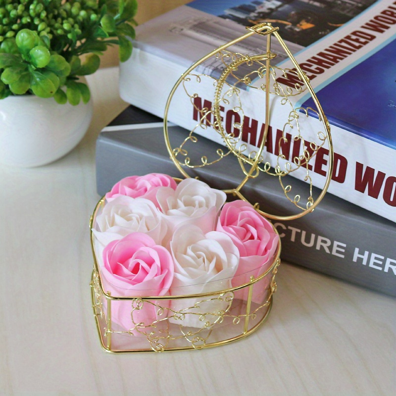6pcs Wedding Gifts For Guests, Soap Shape Gift Box Valentine's Day Decoration Gifts For Girl/ Party Favors