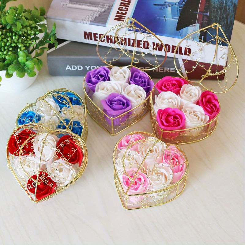 

6pcs Wedding Gifts For Guests, Soap Shape Gift Box Valentine's Day Decoration Gifts For Girl/ Party Favors