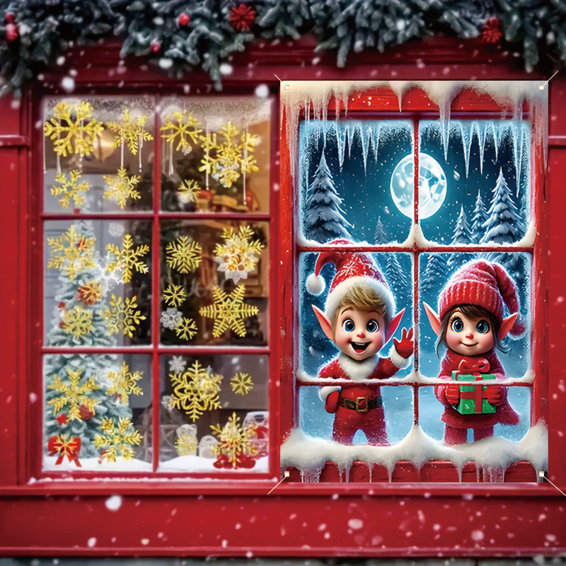 

1pc, , 31x47in, Christmas Elf , Polyester, -, / Decoration, No Required