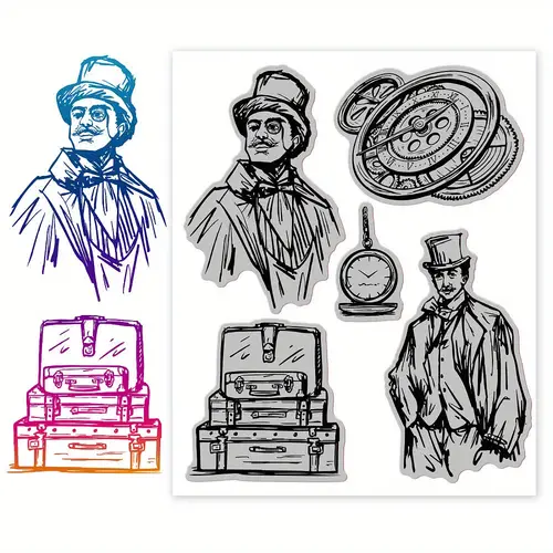 1pc rubber clear stamps for card making decoration scrapbooking travel themed 22x18x0 8cm