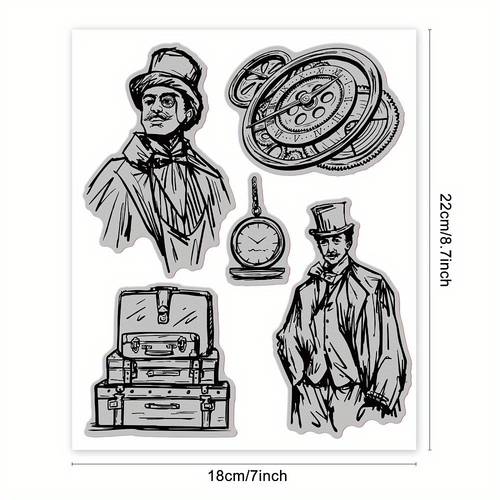 1pc rubber clear stamps for card making decoration scrapbooking travel themed 22x18x0 8cm