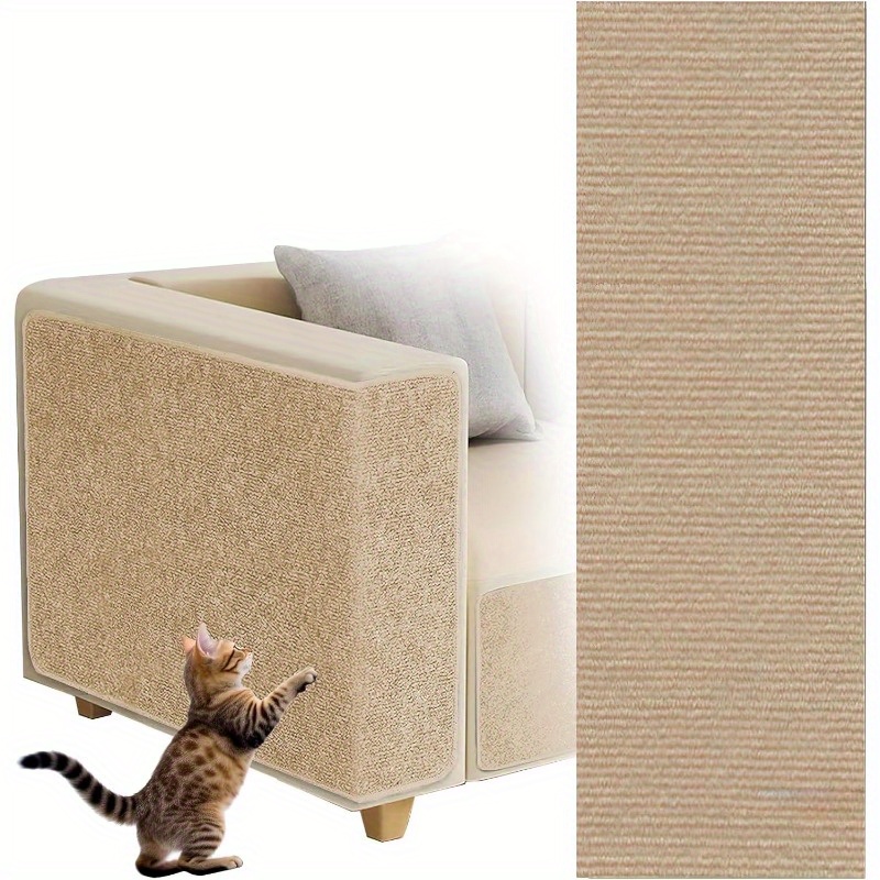 

16"x79" Customizable Self-adhesive Cat Scratching Mat - Protects Furniture From Claw , On Any Surface, And Long-, Cats Of All