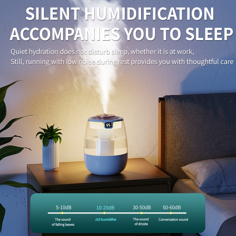 

1pc Silent Large Capacity Atomizing Humidifier With Usb - Bedroom And Desk Humidifiers, Home Bedroom Humidifiers