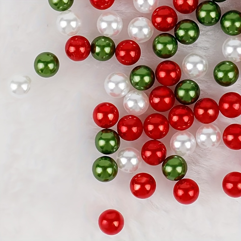 

Christmas-themed Acrylic Beads 6mm, Pre-drilled For Making - Ideal For Necklaces & Crafts, Pack Of /200/500, Beads For Jewelry Making