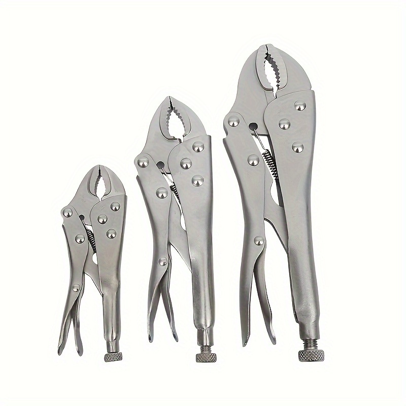 

Heavy-duty Locking Pliers Set - 5/7/10 Inch, Multi-functional With Adjustable Clamp For Woodworking & Welding Repair, Steel, Waterproof Coating