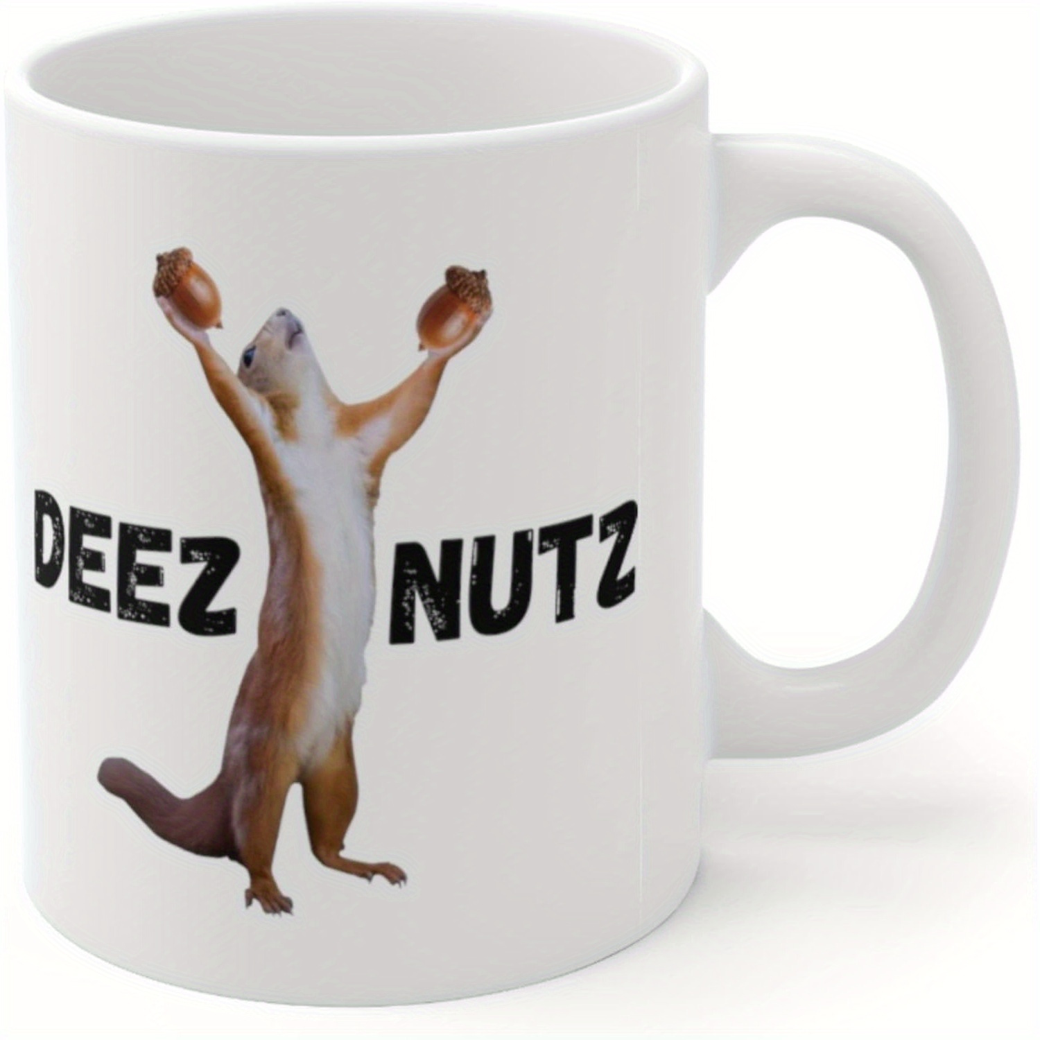 

11 Oz Funny Nuts Coffee Mug - Ceramic Coffee For Men And Women - Humorous Christmas Gift For Mom, Dad, And Parties - Dishwasher And Microwave Safe