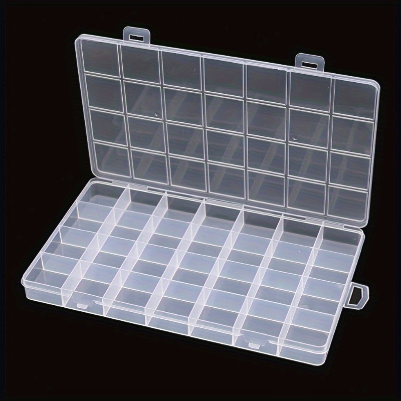 

Plastic Jewelry Storage Box With 28 Compartments, Ideal For Organizing Earrings, Beads, Crafts, And Fishing Tackle, Jewelry Boxes