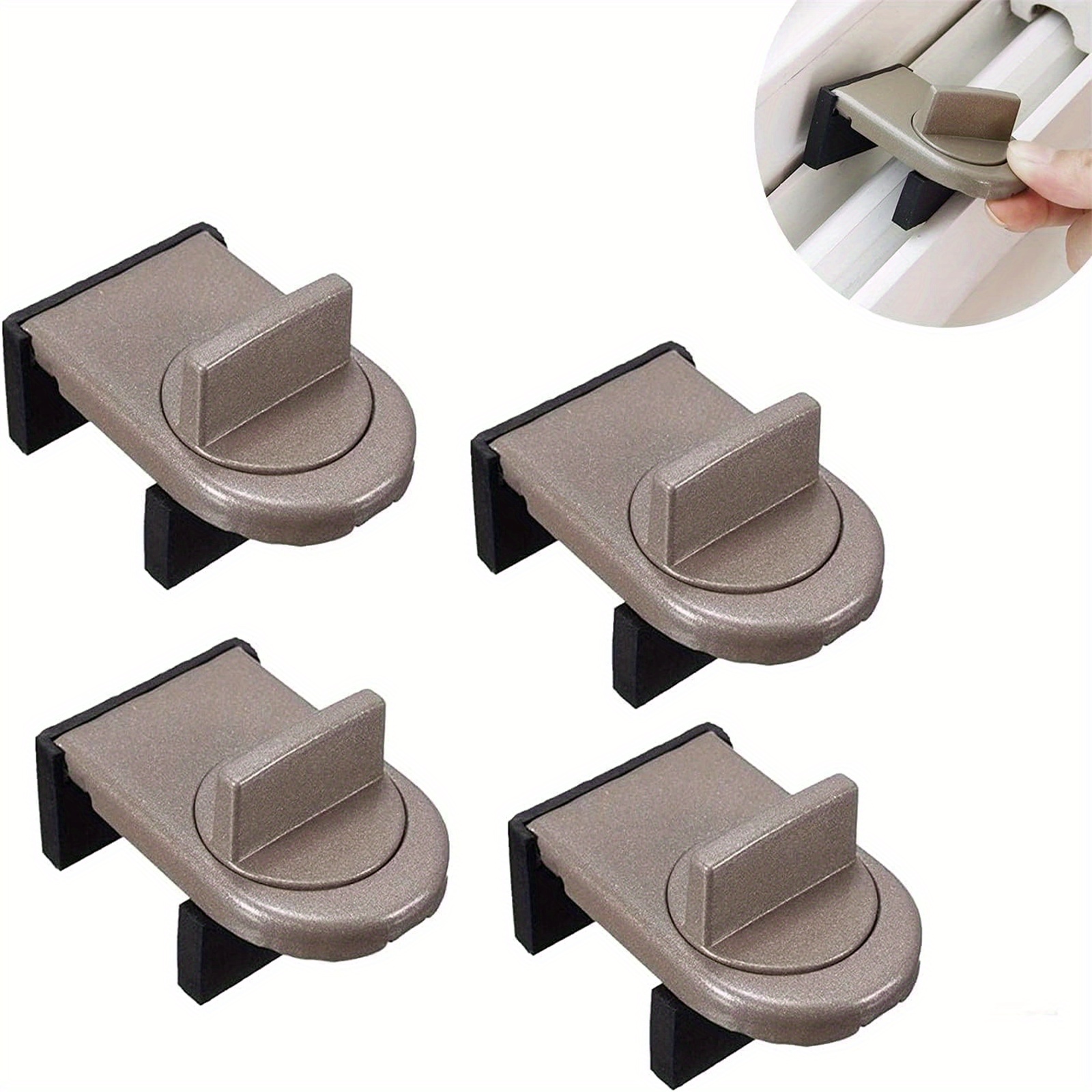 TEMU 12 Pack Adjustable Sliding Window Security Lock, Adjustable Sliding Door, Child Protection, Window Locks, Security Window Lock