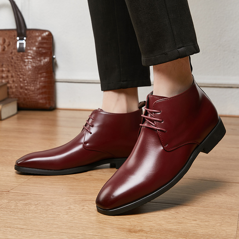 botines negros elegantes hombre zapatos vestir cordones Temu