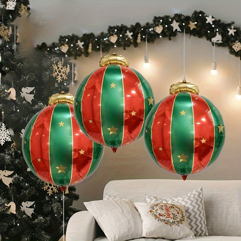 

3 Shatterproof Christmas Hanging Decorations - Aluminum Film Christmas - Plastic Hanging Decorations For Parties And Themes