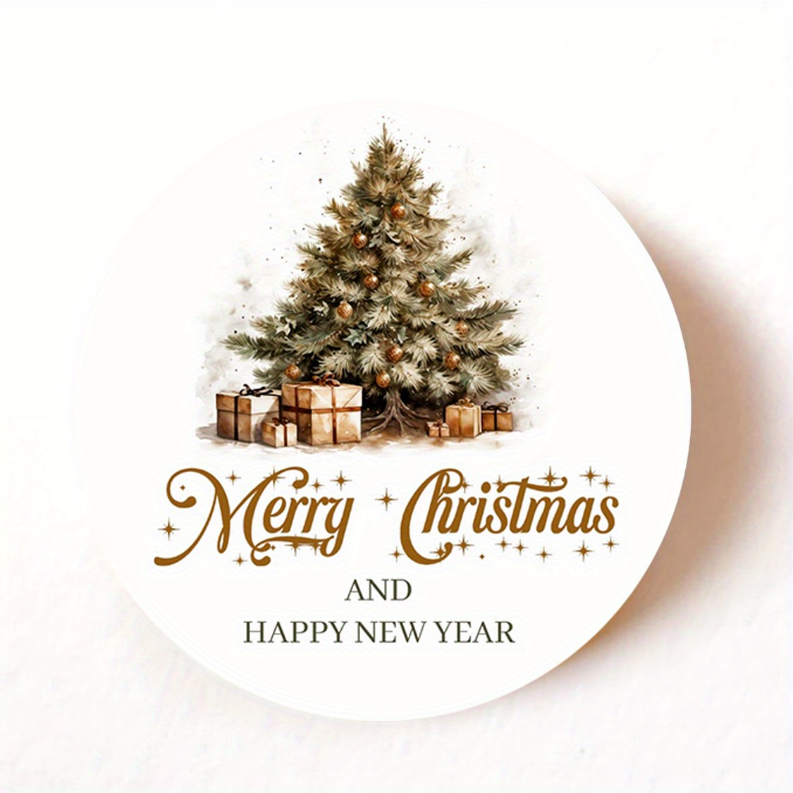 Image of 96pcs, Merry Christmas And Happy New Year Decorative Stickers, Xmas Tree , Great For Gifts, Gift Bag, Cards, Envelopes, Boxes, Tags, And Supplies
