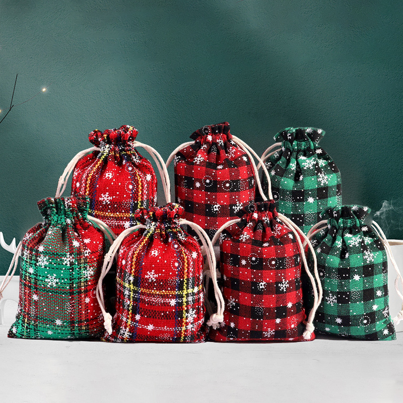 

10pcs Christmas Bag, Of And - The For , Weddings, Anniversaries, And Parties, For Use, Drawstring Bag
