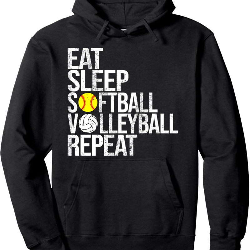 

Softball " Funny Ball-themed Hoodie For Teens - , Breathable Cotton , Casual Crew Neck Sweatshirt With Front Pocket, Spring/fall, Softball Hoodie