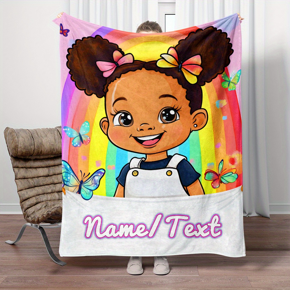 

Blanket - 1pc Personalized Portable Fleece Blanket For Sofa, Bed, , - 100% Polyester, No , -free Use