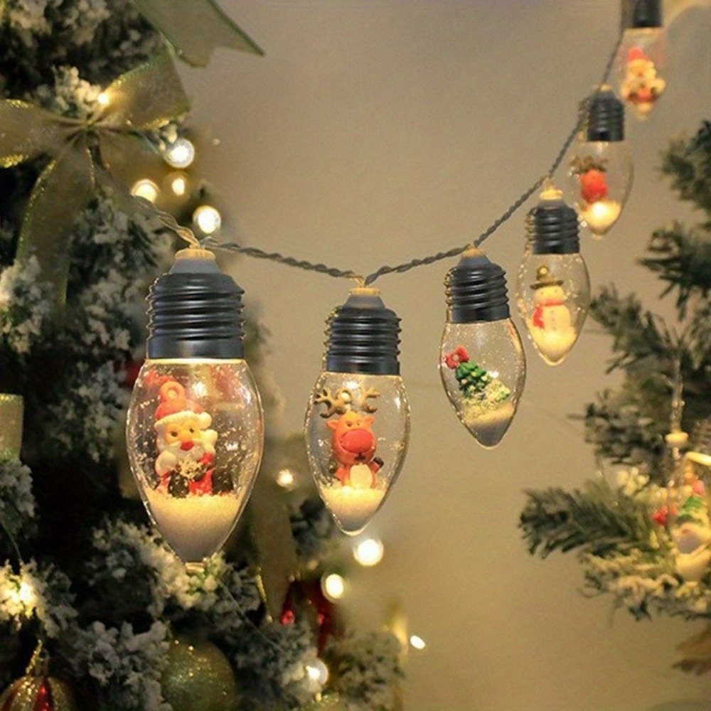 

118.11inch 20 Led Christmas New Led String , Decoration Snowman Christmas Tree Bulbs Battery