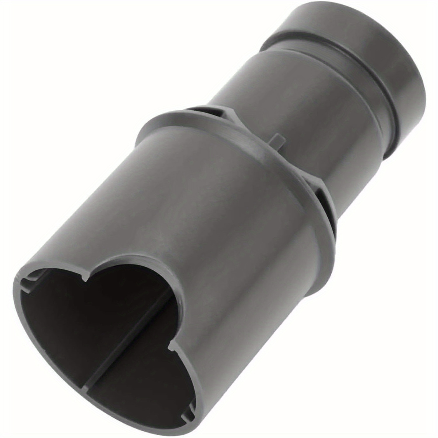 

For Dyson V6, V7, V8, V10 To Hose Adapter - Black Plastic Dustbin Connector With Heart-shaped Cutout, Ideal For Home Cleaning