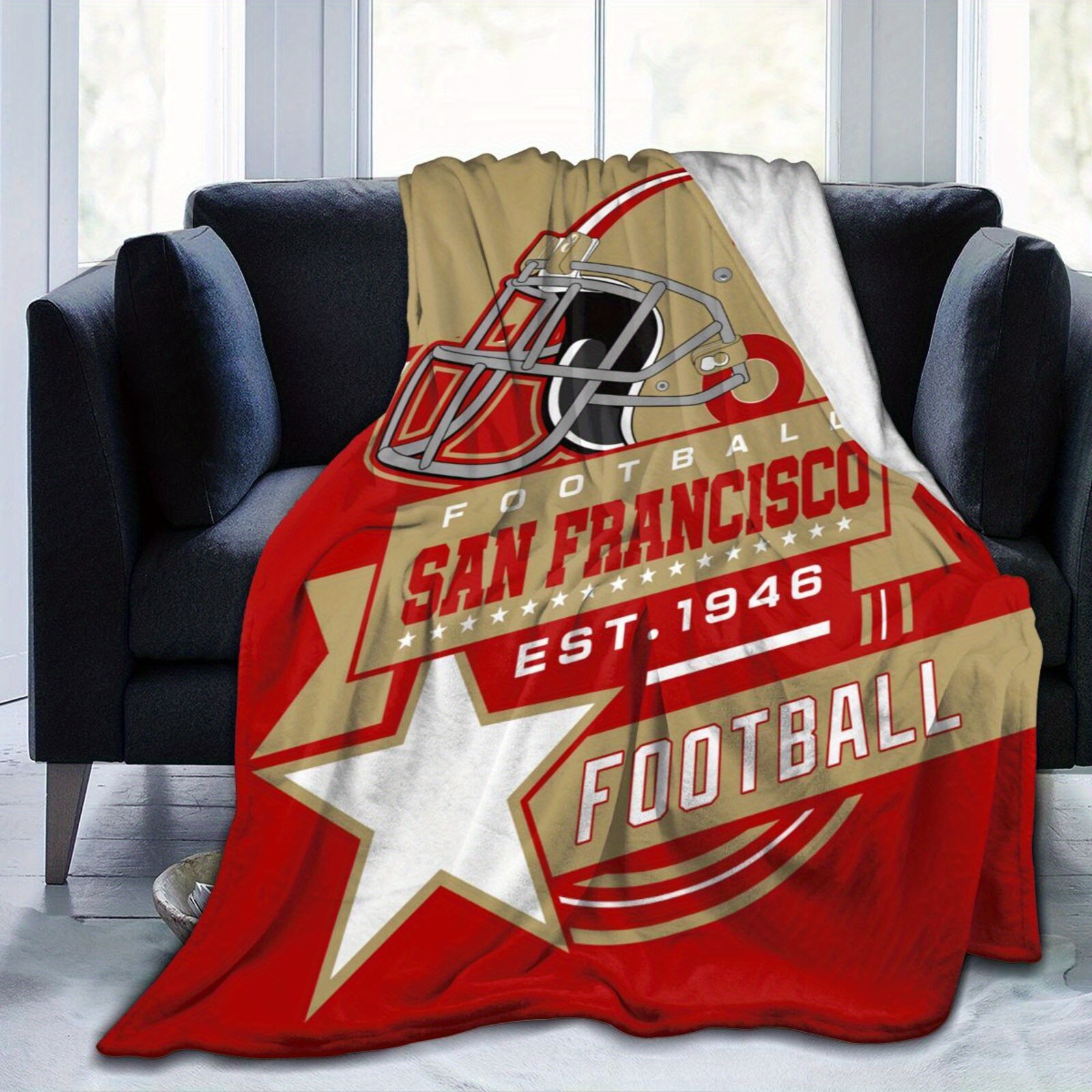 

Custom San Football Fan Blanket - Personalized Number, Polyester Throw For Home Decor, San , Personalized Throw Blanket, Football, Custom Number, Fan Gift