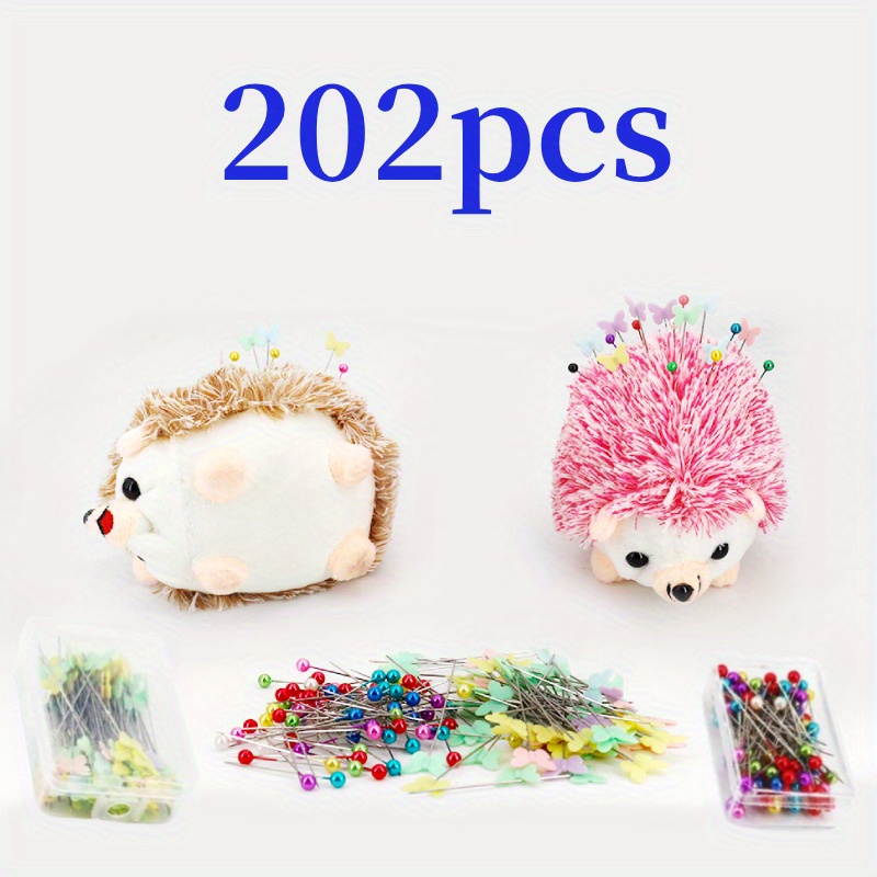 

2 Hedgehog Sewing Pin Cushions (pink And Brown) With Pins And Ball Head Pins. Suitable For Home Sewing And Diy Bracelets, Pendants, Necklaces And Other Crafts