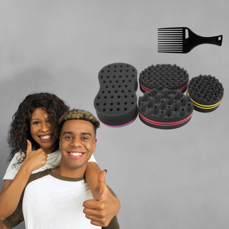 

5pcs Set Of Black Hair Care Hip-hop Hair Styling Tools Suitable For Wavy, Curly, And African Hair Men's And Women's Hair Care Tools