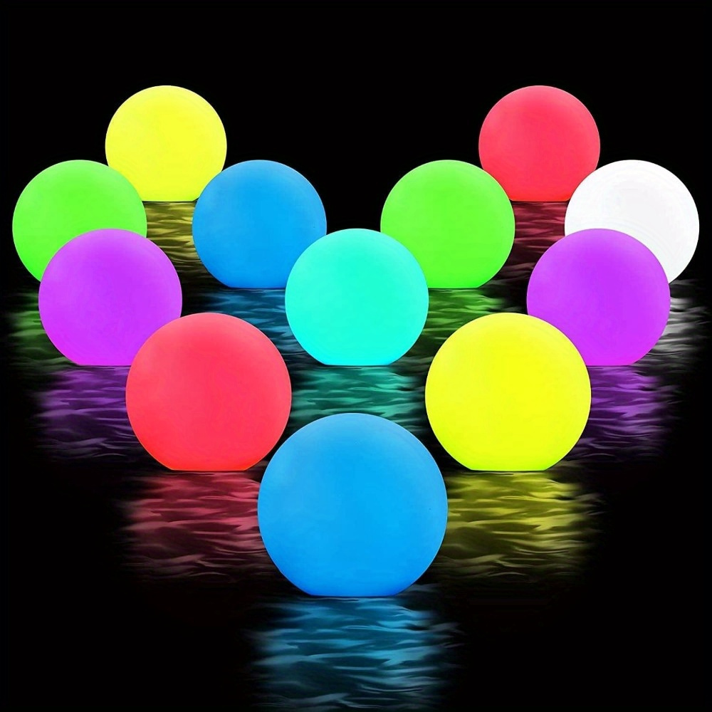 

1/ 4/ 8 Packs Of Rechargeable Swimming Pool Lights, 3-inch Led Ball Lights, Fast Charging, Working Time, Remote Control, 3 Timers, Balls, Indoor Swimming Pool Accessories, Christmas Decoration