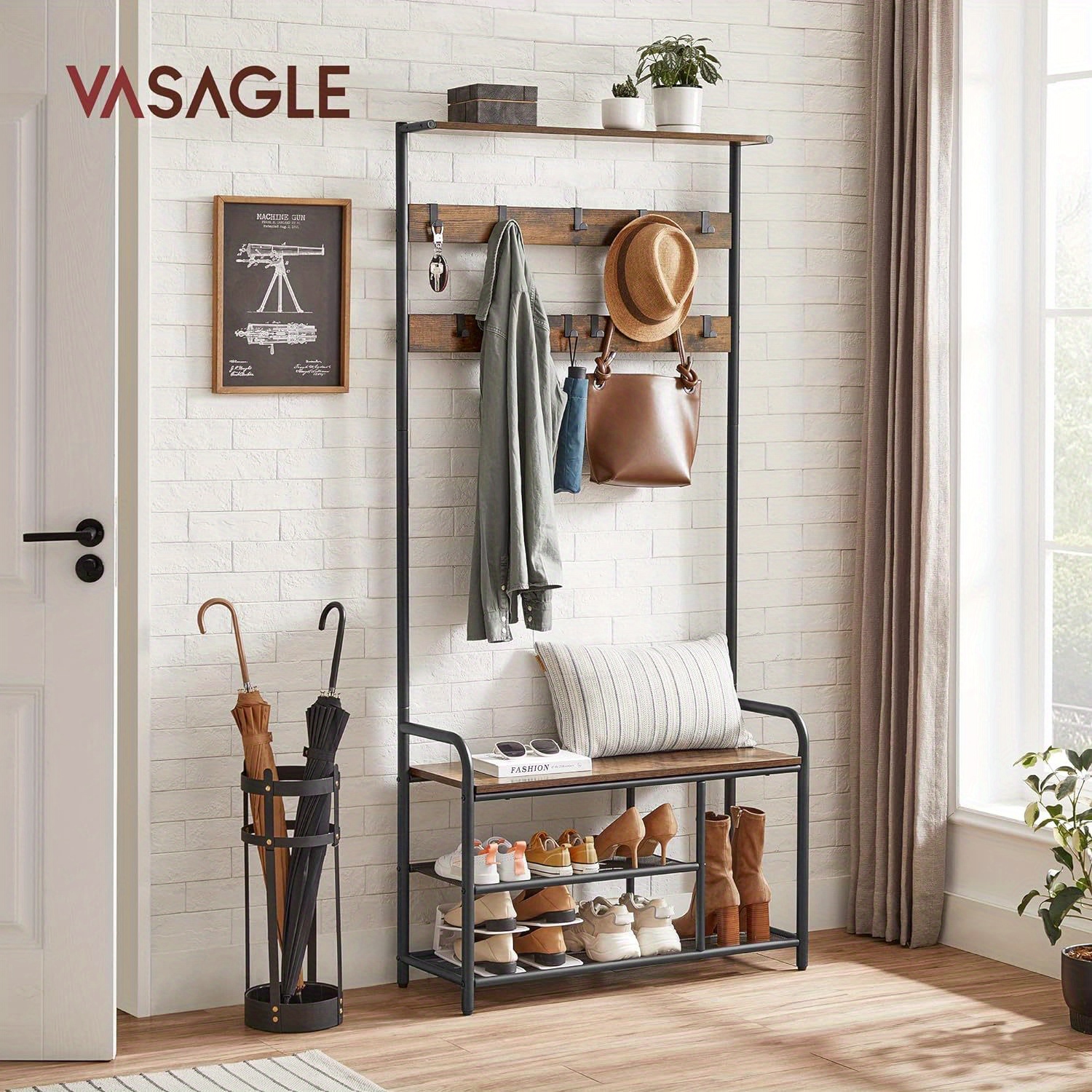 

Vasagle , , Entryway , 9 Removable , , Hallway Dorm Apartment, ,