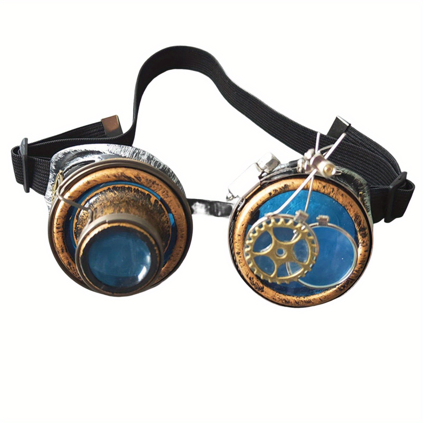 Image of Fashion Steampunk Goggles Eyewear Men Props Punk Colored Glasses