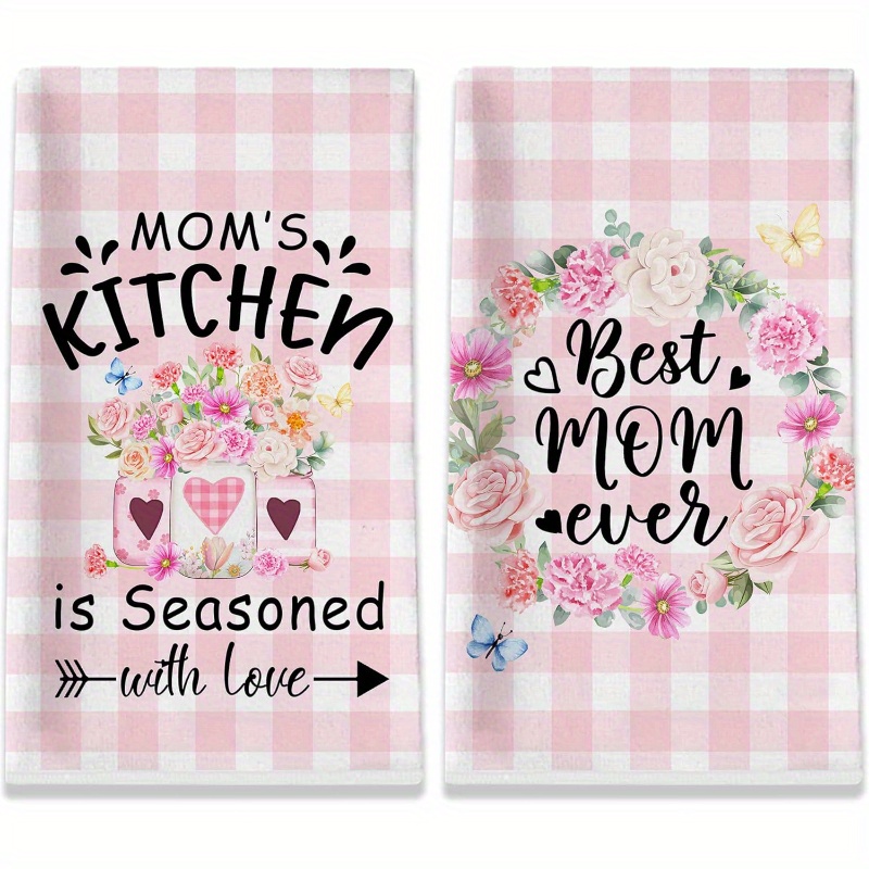 

2pcs Spring/summer Kitchen Towel, Day Kitchen Towel, Gift For Mom, Plate Towel For Kitchen Decoration For Home, 18*26in