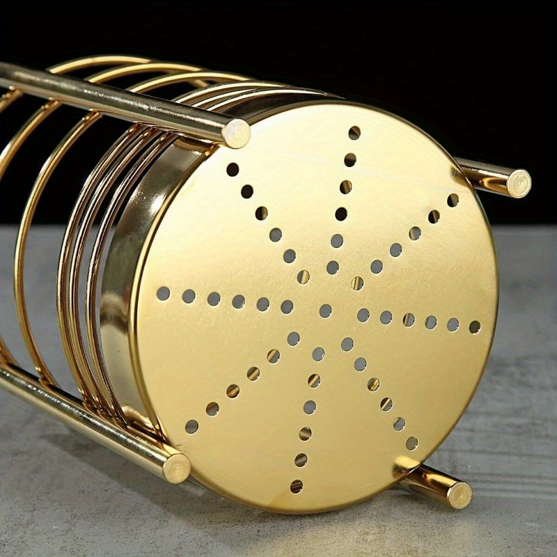 38pcs Set of Golden Kitchen Utensils, Featuring Durable Non-Stick Cooking Tools Including Spoons And Spatulas, Accompanied by a Robust Stainless Steel Holder. Safe for Dishwasher Use