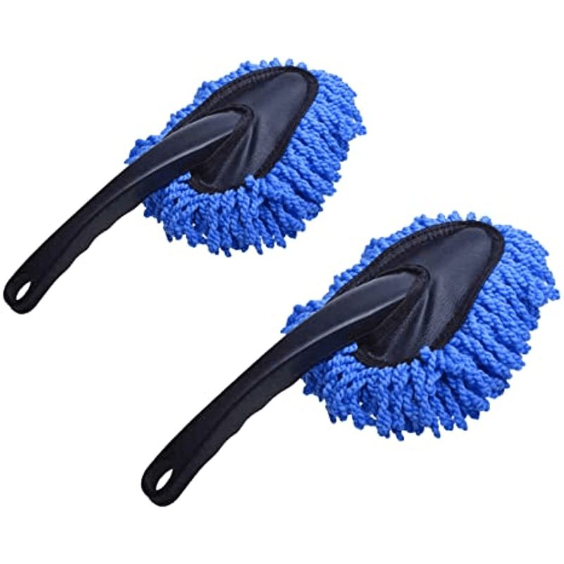 

2-pack Soft -free Microfiber Car Cleaning Brushes, Bristle Design For Interior & Exterior Vehicle Maintenance, All Vehicle Models Compatible