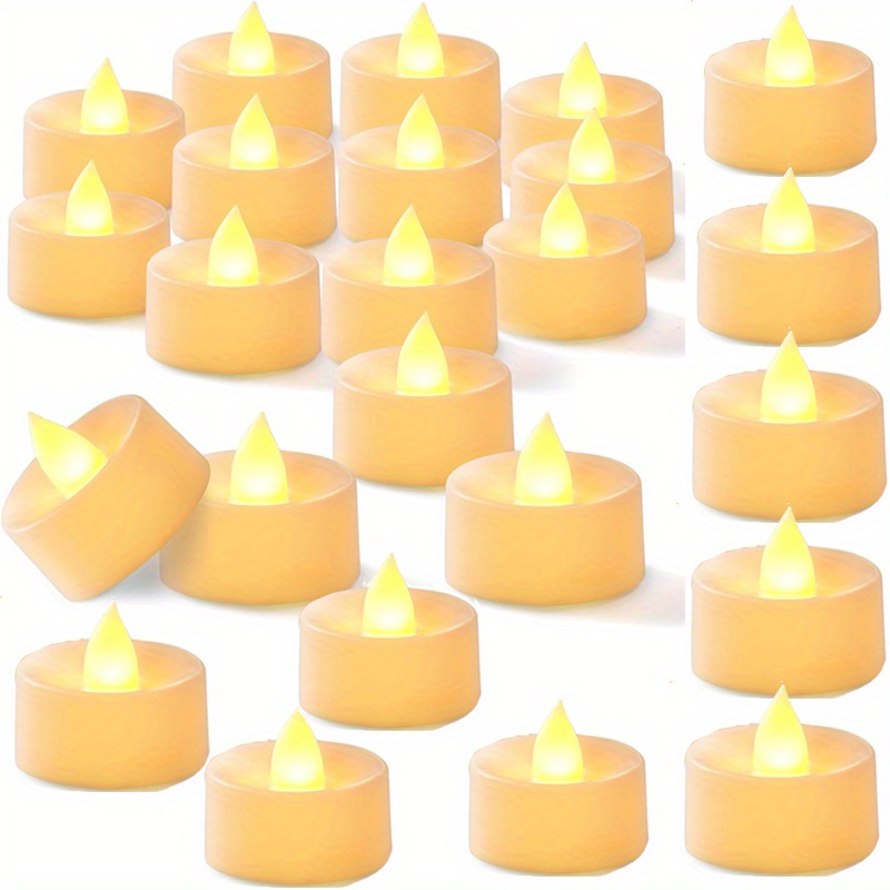 12pcs 24pcs flameless led tea light candles battery operated tealight candles electric   tea candles for holiday wedding party