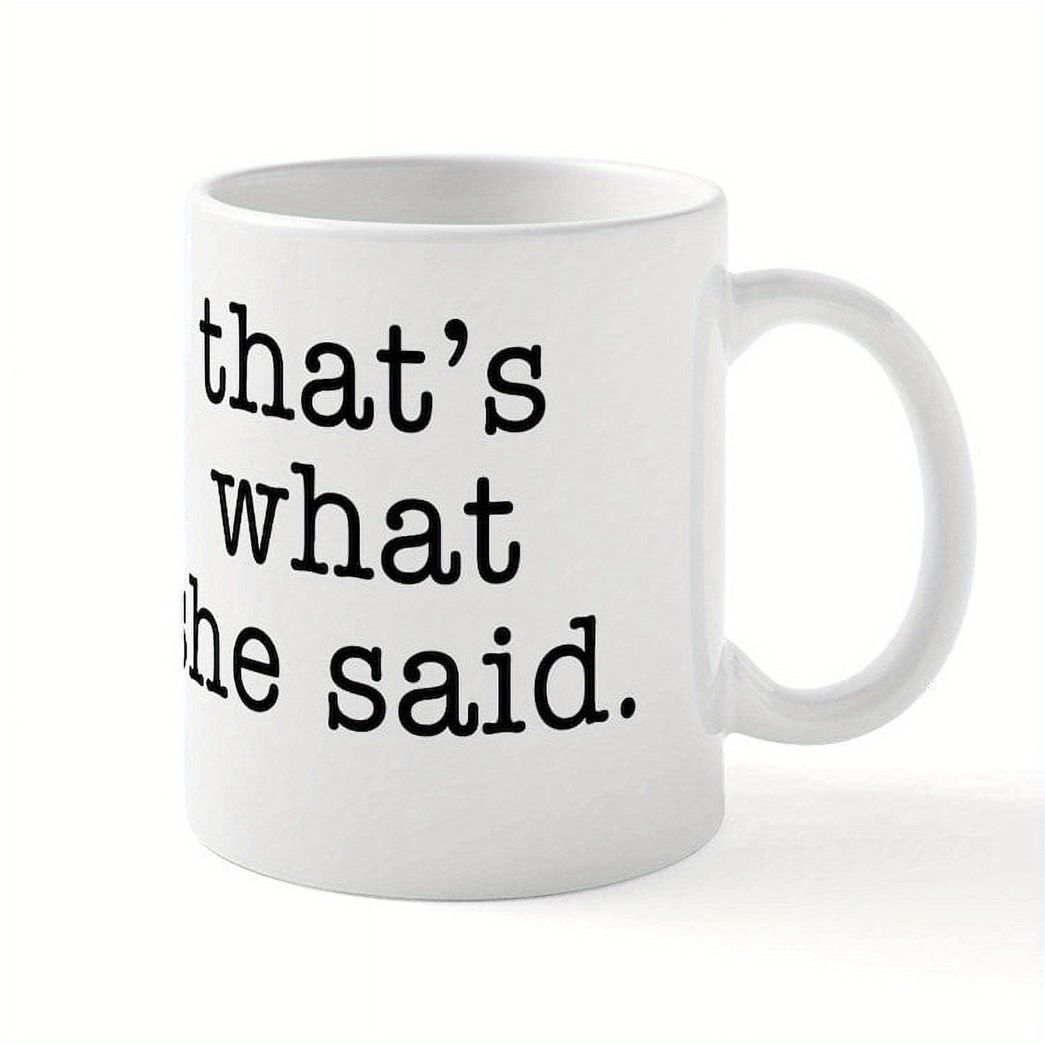 TEMU 1pc Coffee Mug, 11oz Novelty Ceramic Coffee Cups Water Cups, Drinkware, Birthday Gifts, Holiday Gifts, Christmas Gifts, New Year Gifts