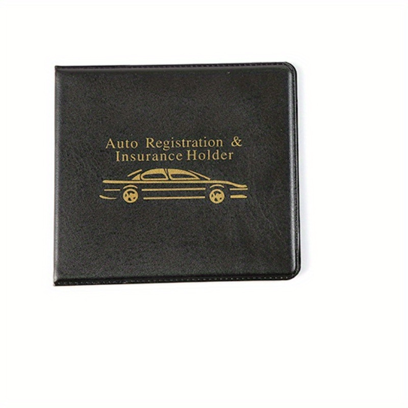TEMU 1pc Heavy Duty Black Vehicle Insurance Registration Certificate Holder, Compatible With Dmv Layout - Organizer For Cars, Trucks, Motorcycles,