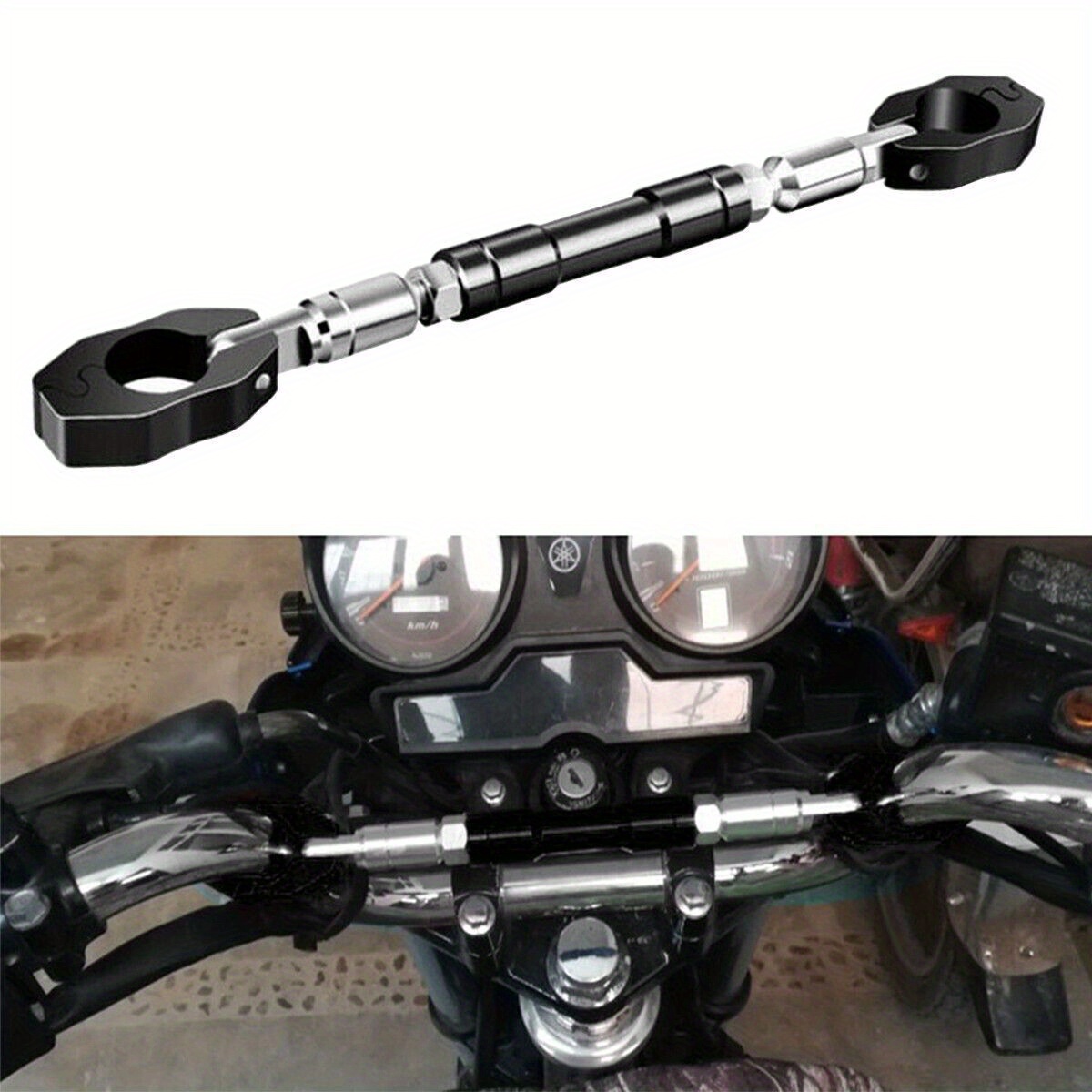 TEMU Uk Bike Motorcycle Handlebar Support And Clamp Set With A 7/8" Handle Diameter Of 22mm