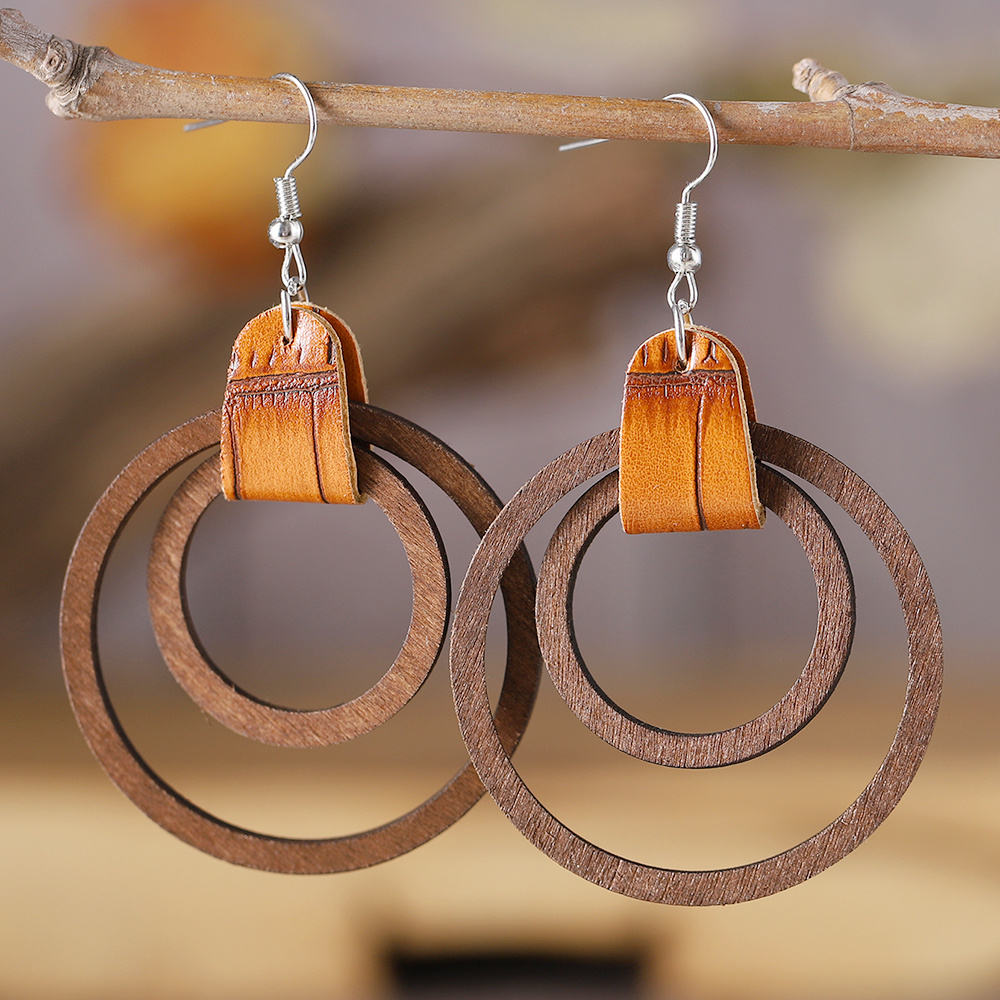 

Wooden And Set - Double Drop For Women - Fall And Accessories In And - Non-feather
