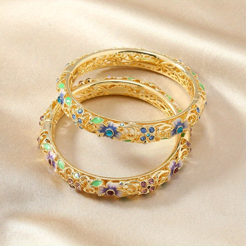 

1pc/ 2pcs Cloisonn É Enamel Hollowed Out Cloisonn É Cheongsam Jewelry, And Personalized, Suitable For