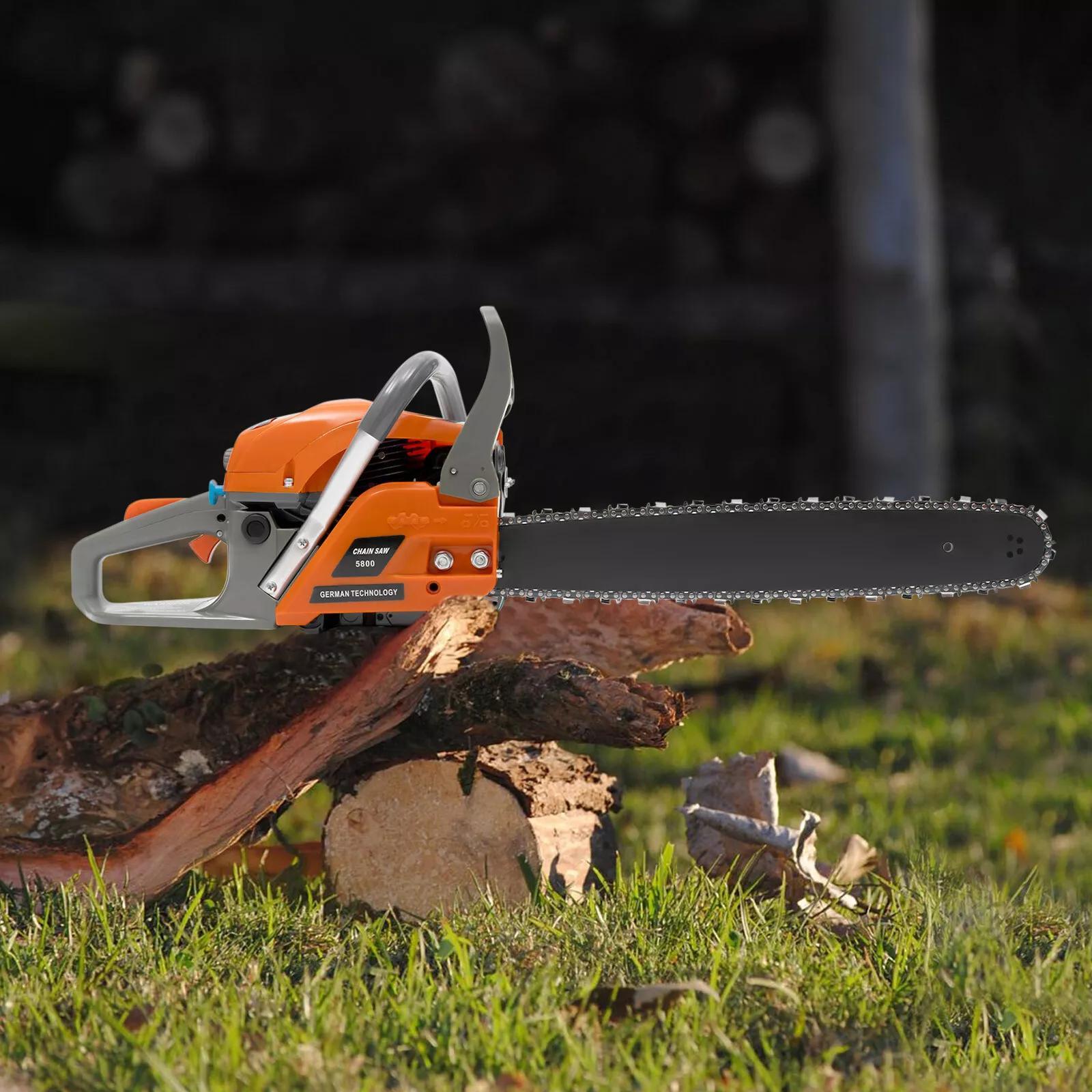 

58cc 20" Petrol Chainsaw - High-powered 2-stroke Engine For Wood Cutting Performance