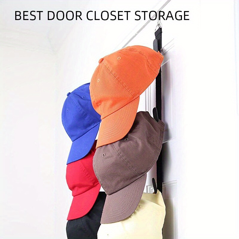 

1pc Over-the- Cap Organizer Metal , Portable Hanging Hat For , -mounted Display For Closet Organization