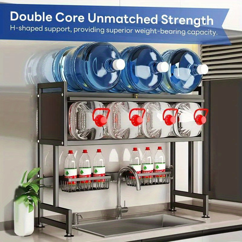 Over The Sink Dish Drainer Drying Rack 3 Tier Over Sink Dish Rack For A Tidy Kitchen Sink Shelf Organized Space-Saving Dish Rack With Cover For Dishes, Glasses, Bowls, And Cutlery