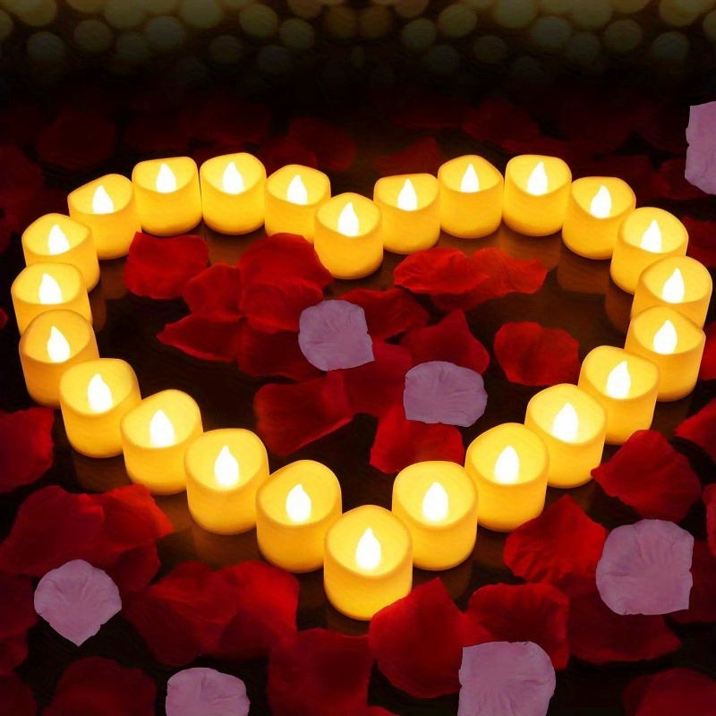 Image of Set Of 24 Battery-operated Led Tealights Featuring A , Perfect For Home Decoration, Celebrations, And Themed Events.