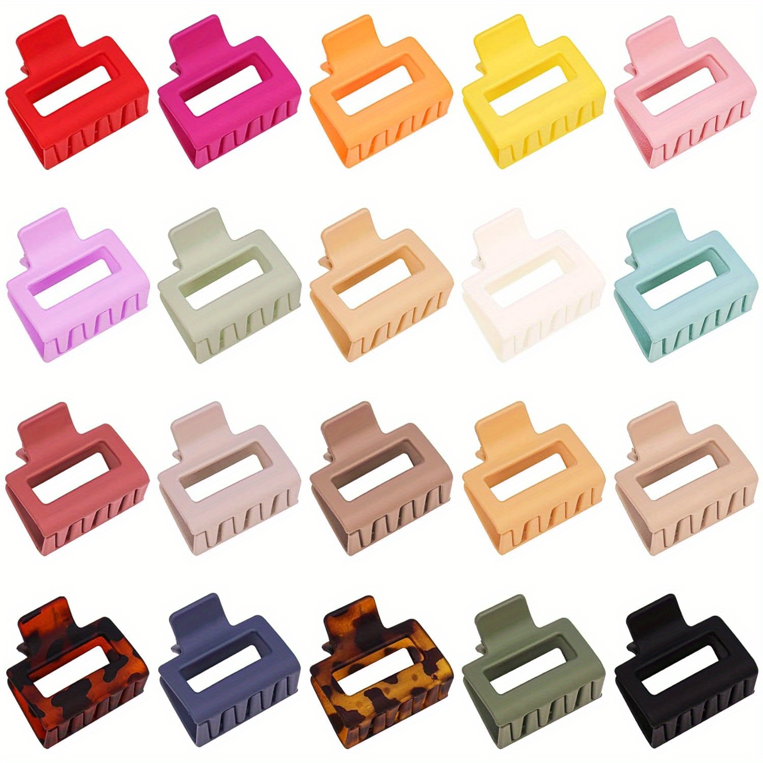 

20pcs Matte Hair Clips, 2 Inch Rectangular Hair Clips, Suitable For All Hair Types, Fixed, Lovely Colors, Suitable For Women