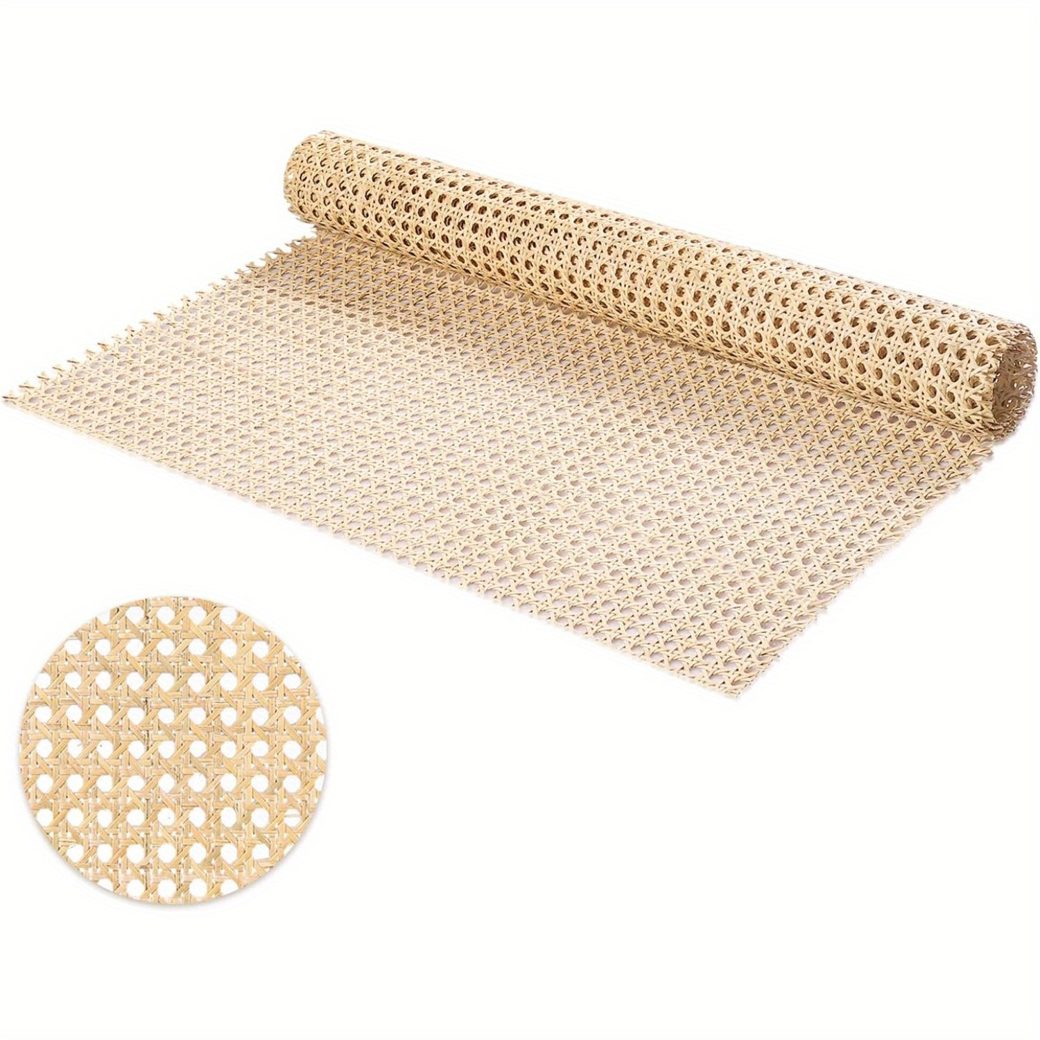 

Rouleau de Sangle en Rotin Naturel, 16" x 39", Largeur d'Anis Étoilé pour Artisanat DIY, Armoires, Chaises & de Meubles