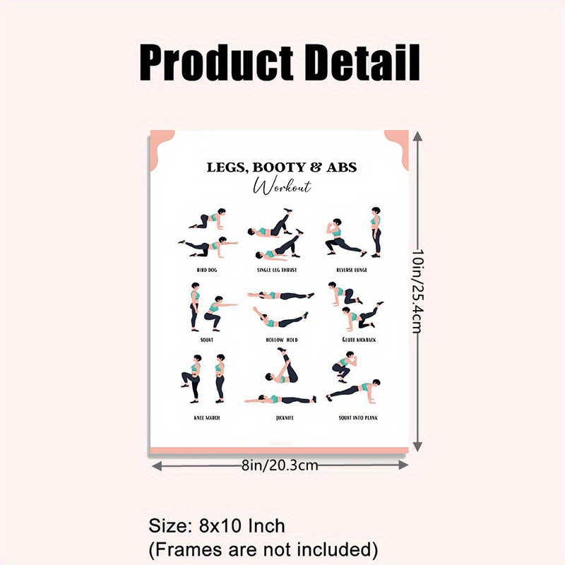 full body workout poster bundle 8x10 inch unframed fitness Temu Oman