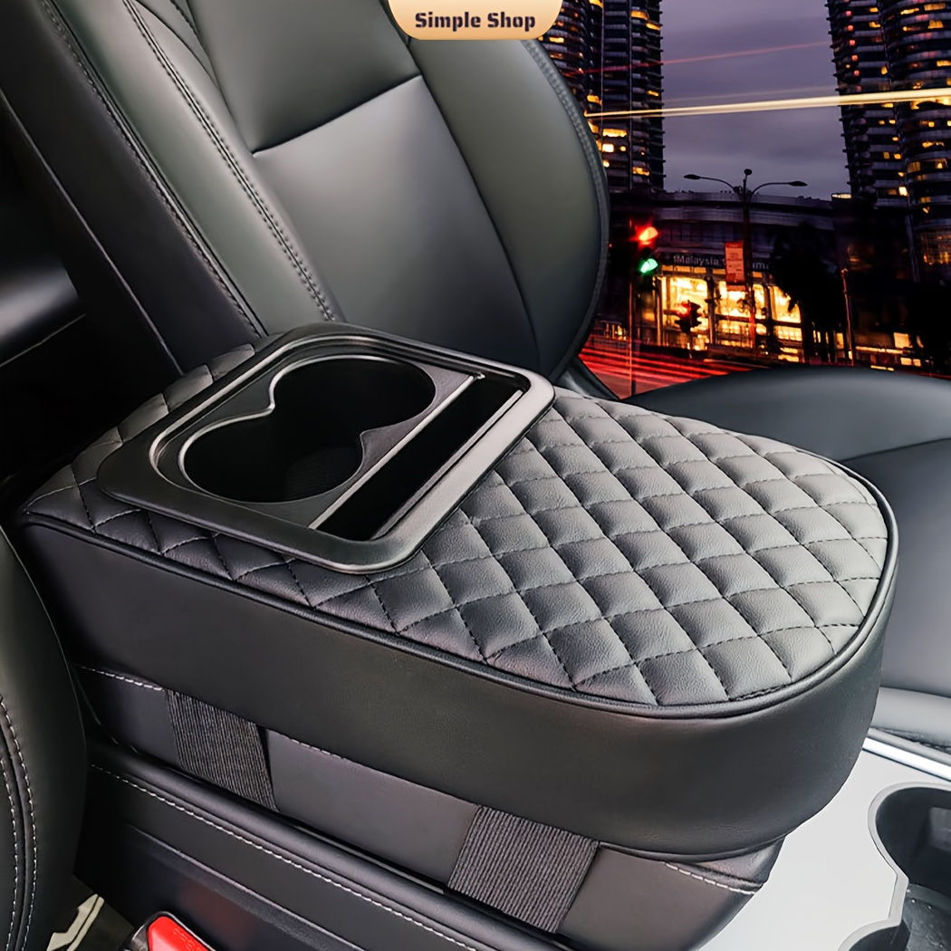 

Armrest Cushion With Large Cup Holder - Leather, Comfort &