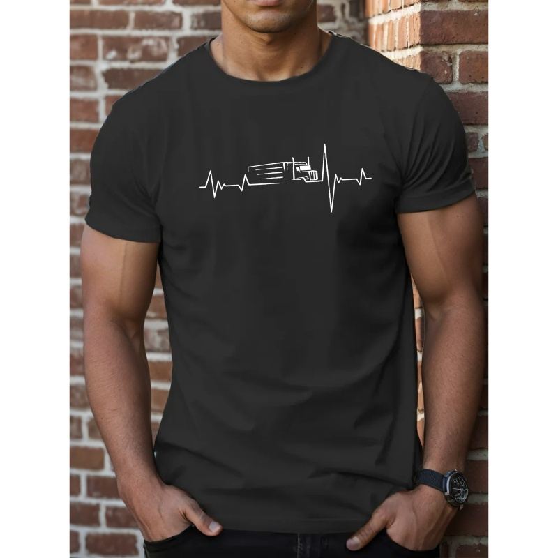 

T-shirt à manches courtes pour homme Truck Ecg, T-shirt d'été