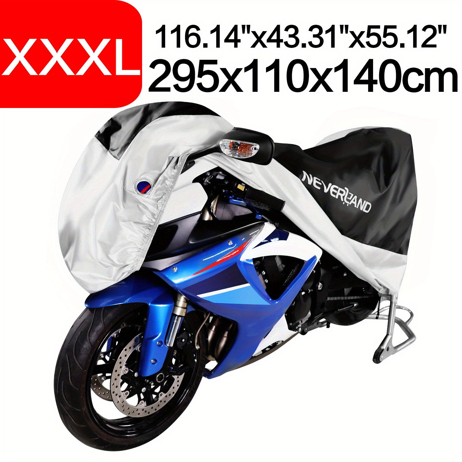 Image of Neverland Motorcycle Cover Motorcycle Protector Motorbike Xxxl 295x110x140cm For Outdoor Indoor