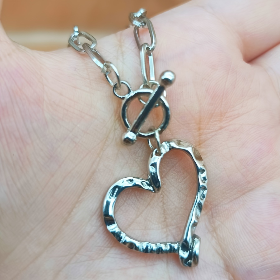 TEMU 1pc Fashion Simple Versatile Love Necklace Men's Women's Necklace Friendship Necklace For Relatives Daily Gift Christmas Gift Personalized
